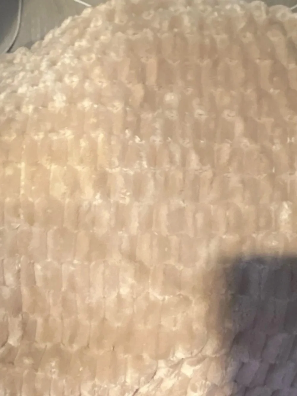 Plush Textured Throw Comforter - Beige